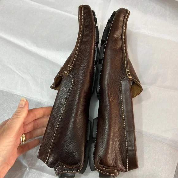Giorgio Brutini Le Glove Dark Brown Slip-on Leather Loafers Size 11M - Picture 5 of 9
